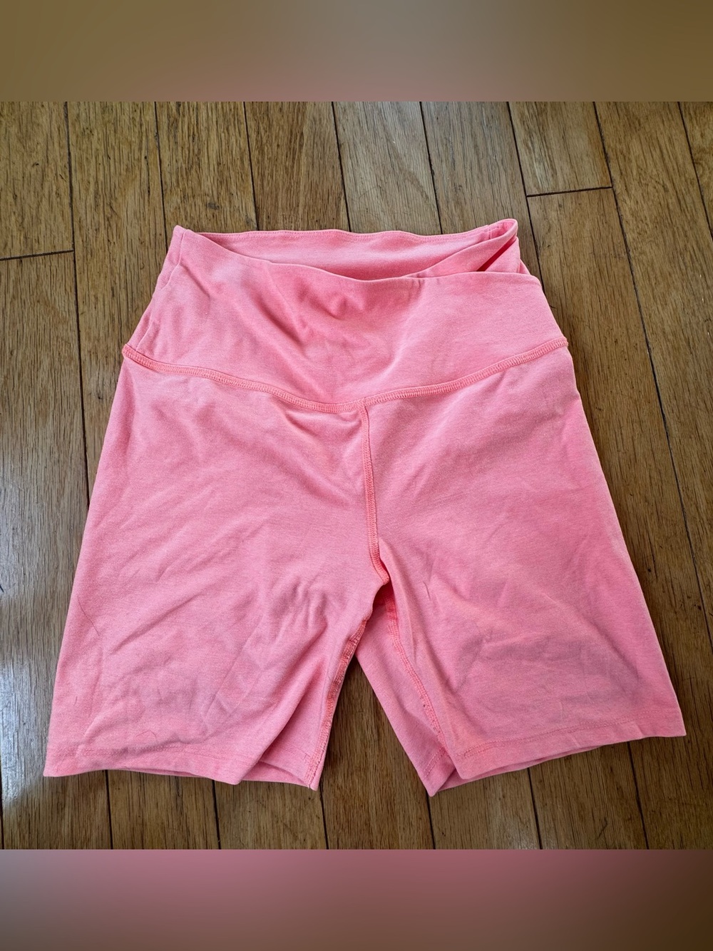 Beyond Yoga Coral Pink High Waisted Biker Shorts S